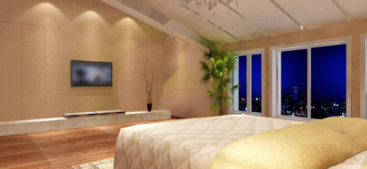 3d,Rendering,Bed,Room