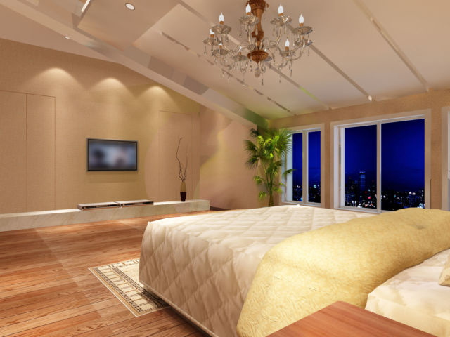 3d,Rendering,Bed,Room